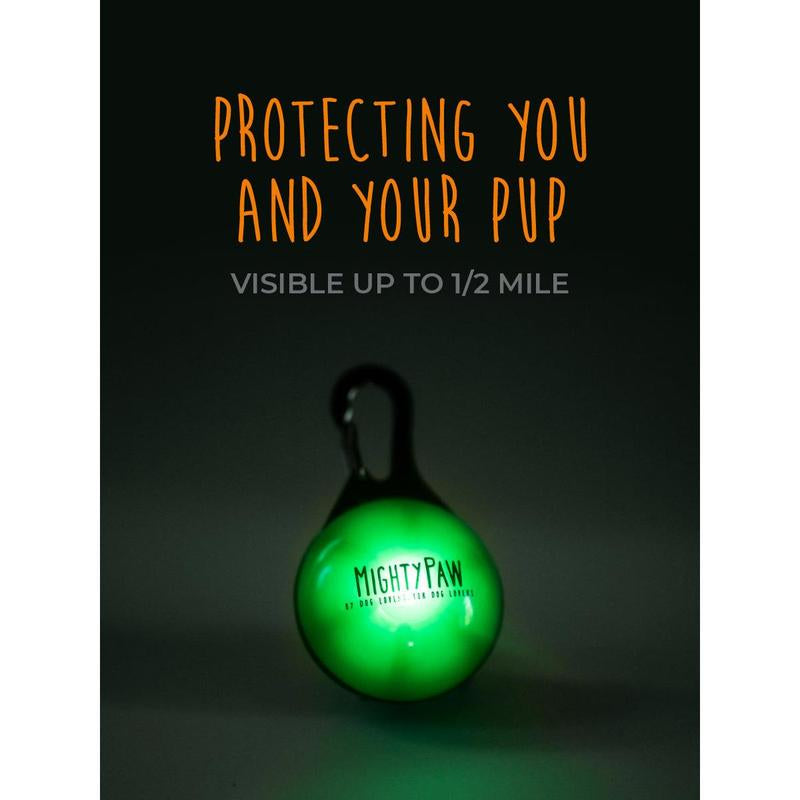 Mighty Paw LED Dog Safety Lights: Illuminate Your Nighttime Walks (2Pk)