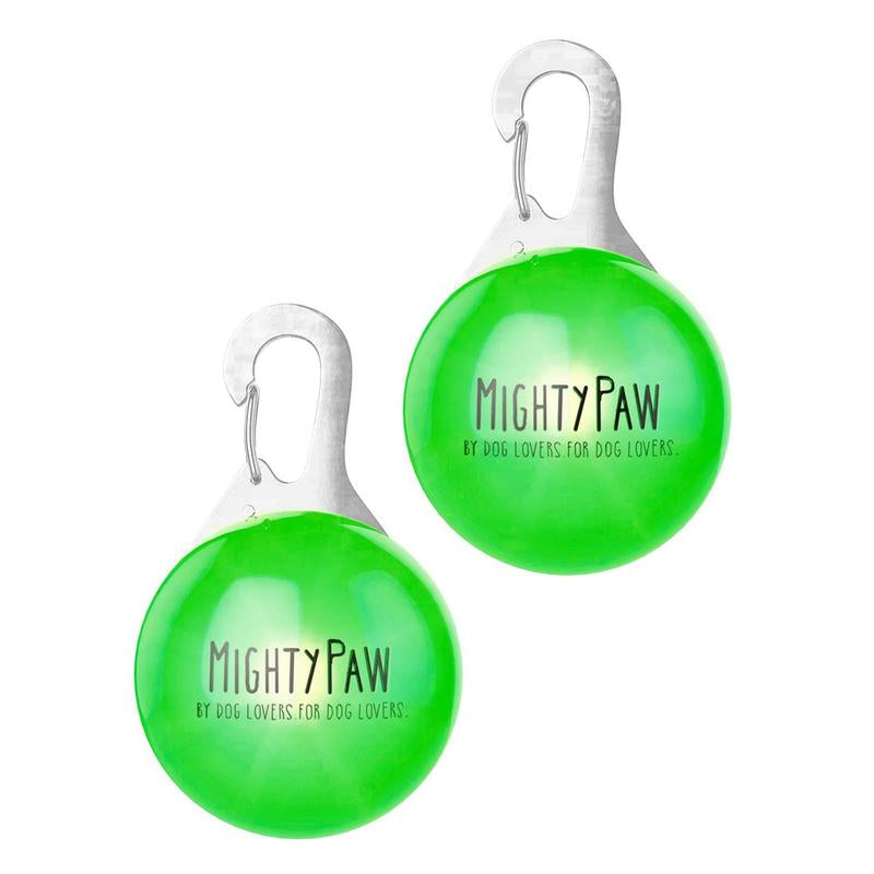 Mighty Paw LED Dog Safety Lights: Illuminate Your Nighttime Walks (2Pk)