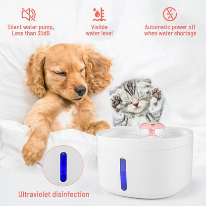 86 Oz/2.6 L Cat Fountain, Automatic Pet Fountain, High Capacity, Easy to Clean Design Dog Water Fountain, Pet Supplies