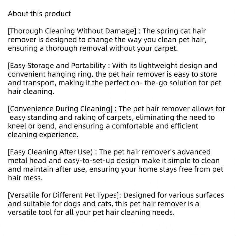 Long Handle Pet Hair Remover, 1 Count Retractable Pet Hair Scraper, Dog Hair Cleaner, Flexible Scraper for Effortless Couch, Bed & Carpet Cleaning, Dog Stuff, Valentine'S Day Gift