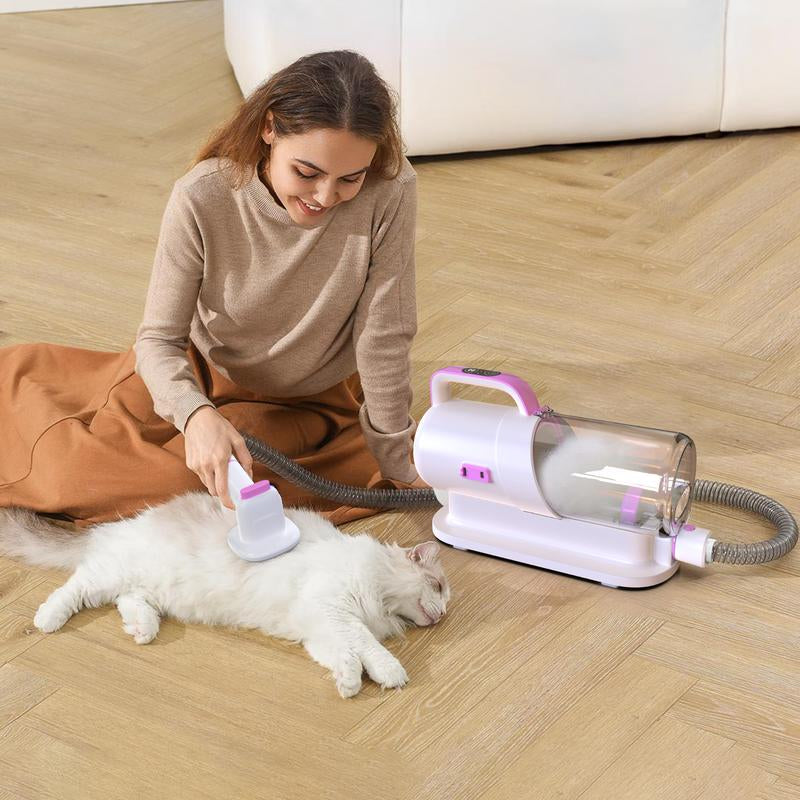 【New Year Flash Sale】Dog Grooming All-In-One Kit with Vacuum Brush for Shedding, 2.2L Large Pog, and Lightweight Design, Geoorood Pet Grooming Vacuum