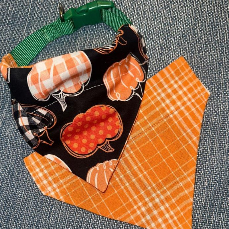 Slide on the Collar Reversal Cotton Dog Bandanas